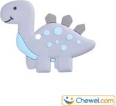 Bijtketting Cartoon Dinosaurus | grijs met blauw | Chewel ®