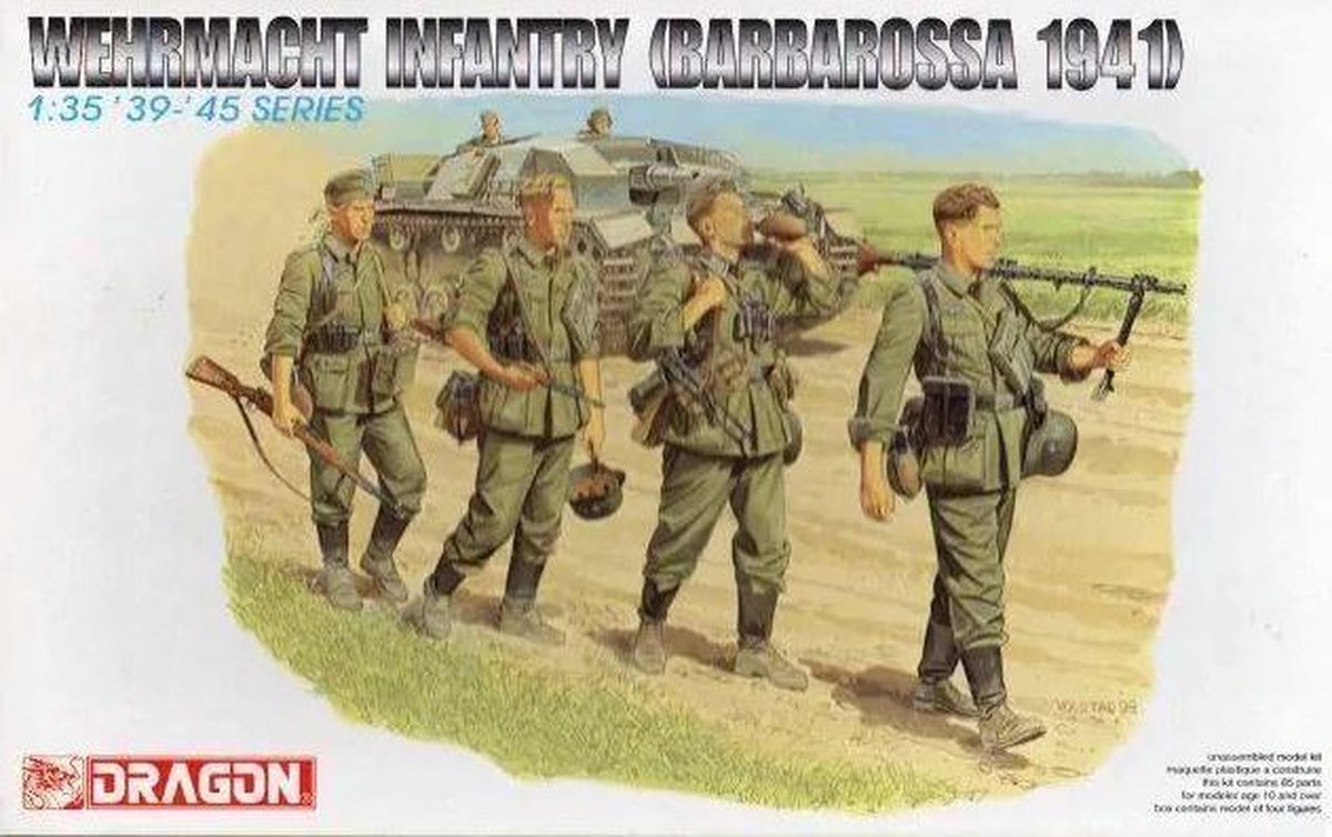 Dragon Modelbouwpakket Militaire voertuigen - 6105 Wehrmacht Infanteristen Operatie Barbarossa 1941 WWII - 4 Figuren Plastic - 1:35 - Modelbouw