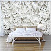 Zelfklevend fotobehang - Witte Bladeren, Prachtig achtergrond behang, Premium print