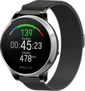 Milanees Smartwatch bandje - Geschikt voor  Polar Grit X Milanese band - zwart - Strap-it Horlogeband / Polsband / Armband