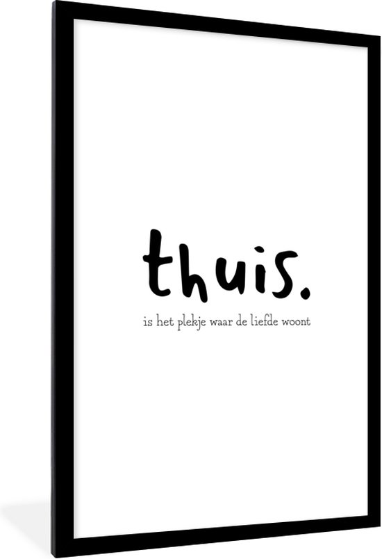 Cadre photo avec affiche - Accueil - Citations - Proverbes - 80x120 cm - Cadre pour affiche