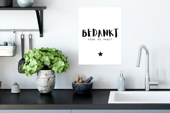 Affiche Merci pour vos efforts - Proverbes - Collègue - Citations - 30x40 cm