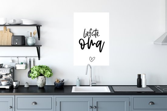 Poster Citations - Chère grand-mère - Dictons - Grand-mère - 40x60 cm - Cadeau Vaderdag - Cadeau - Cadeau pour lui - Astuce - Hommes