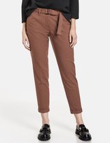 GERRY WEBER Dames Broek met stoffen ceintuur Toffee-44