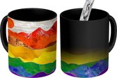 Magische Mok - Foto op Warmte Mokken - Koffiemok - Pride - Regenboog - Gay - Magic Mok - Beker - 350 ML - Theemok