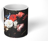 Mok - Koffiemok - Vaas met bloemen - Schilderij van Rachel Ruysch - Mokken - 350 ML - Beker - Koffiemokken - Theemok