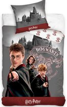 Housse de couette Harry Potter Poudlard - Simple - 140 x 200 cm - Katoen