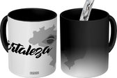 Magische Mok - Foto op Warmte Mok - Een concept collage Fortaleza Brazilië - zwart wit - 350 ML