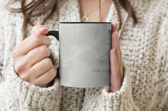 Mug Magique - Mug Photo Chaud - Fête des Mères - You've Got Us Déjà - Marbre Wit - 350 ML - Mug avec Texte