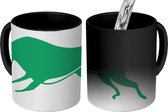Magische Mok - Foto op Warmte Mok - een groene stier - 350 ML