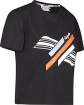 Jersey T-shirt met print Zwart