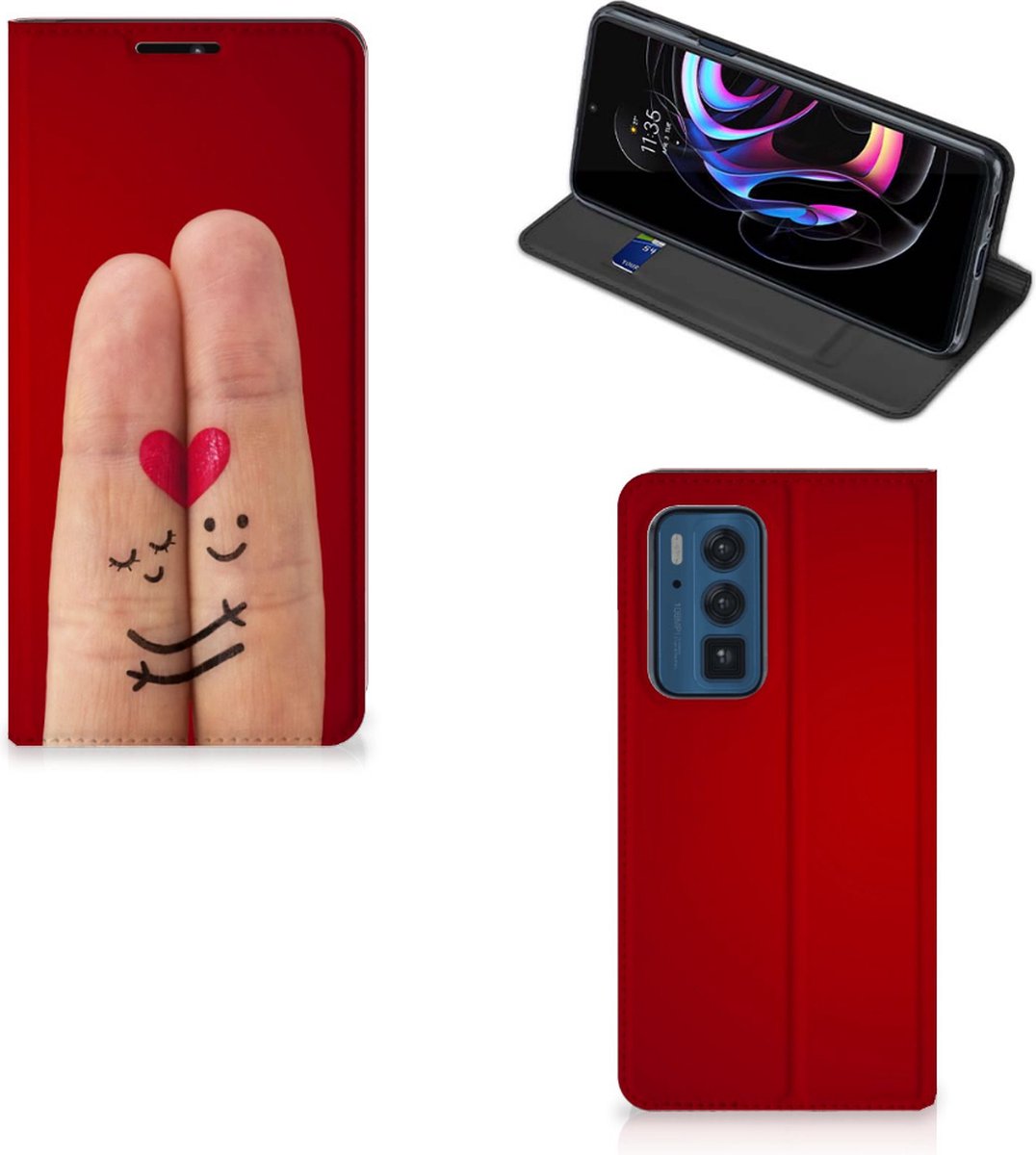 Motorola Edge 20 Pro Hippe Standcase Liefde - Origineel Romantisch Cadeau