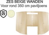 El Jardin - Zijwanden voor Rond Partytent - 350 - Beige - Voor paviljoen