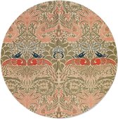 Walljar - William Morris - Peacock and Dragon II - Muurdecoratie - Forex wandcirkel