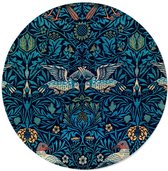Walljar - William Morris - Birds - Muurdecoratie - Dibond wandcirkel