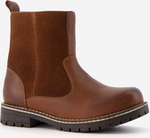 Groot leren jongens chelsea boots - Cognac - Maat 33 - Echt leer