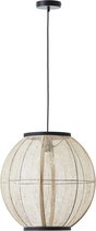 Brilliant lamp, Tanah hanglamp 47cm zwart/naturel, 1x A60, E27, 42W, kabel is in te korten/in hoogte verstelbaar