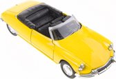 Toi-toys Schaalmodel Citroën Ds19 Cabriolet Open 1:34 Staal Geel