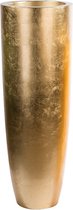 "Konus" gouden hoge vaas / plantenbak  H.92cm Gilde Handwerk - eyecatcher -