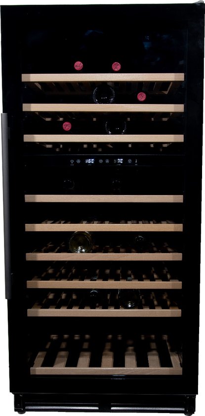 Koelkast: Vinata Wijnklimaatkast Premium met vol glazen deur - 110 Flessen, van het merk Vinata