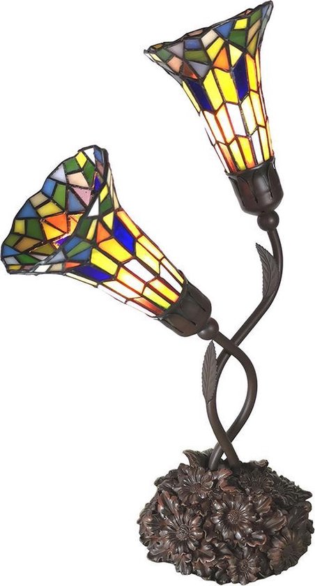 Tafellamp Tiffany 46*28*63 cm E14/max 2*25W