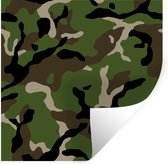 Muurstickers - Sticker Folie - Militair camouflage patroon - 120x120 cm - Plakfolie - Muurstickers Kinderkamer - Zelfklevend Behang XXL - Zelfklevend behangpapier - Stickerfolie