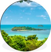 WallCircle - Wandcirkel - Muurcirkel - Een heldere oceaan voor de kust van Ko Chang - Aluminium - Dibond - ⌀ 60 cm - Binnen en Buiten