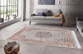 Perzisch tapijt velours Tabriz Casim - oranje/grijs 135x195 cm