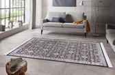 Perzisch tapijt velours Hamadan Saira - donkergrijs 95x140 cm