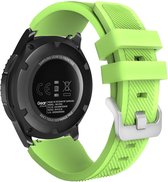 Strap-it Smartwatch bandje 20mm - siliconen bandje geschikt voor Samsung Galaxy Watch 42mm / Active / Active2 / Galaxy Watch 3 41mm / Gear Sport - lichtgroen