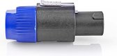 Nedis Speaker-Connector - Recht - Male - Vernikkeld - Soldeer - Diameter kabelinvoer: 8.0 mm - ABS - Zwart - 25 Stuks - Polybag