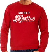 Mijn foute Kersttrui in sierlijke letters - rood - heren - Kerst sweater / Kerst outfit XL