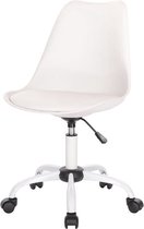 WINONA Verstelbare bureaustoel - Wit - L 48 x D 54 x H 80/90 cm