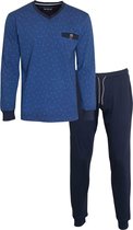 MEQ Heren Pyjama Blauw MEPYH1104A - Maten: L