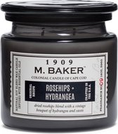 Colonial Candle - M. Baker Rosehips Hydrangea - Gedroogde Rozenblaadjes, Hortensia, Zwarte Bes, Tonka Grijs