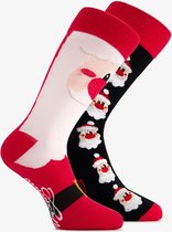 2 paar heren kerstsokken - Rood - Maat 43/46