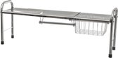 KEUKENREKJE UITSCHUIFBAAR - INOX - 66/108 X 31 X 32,5 CM