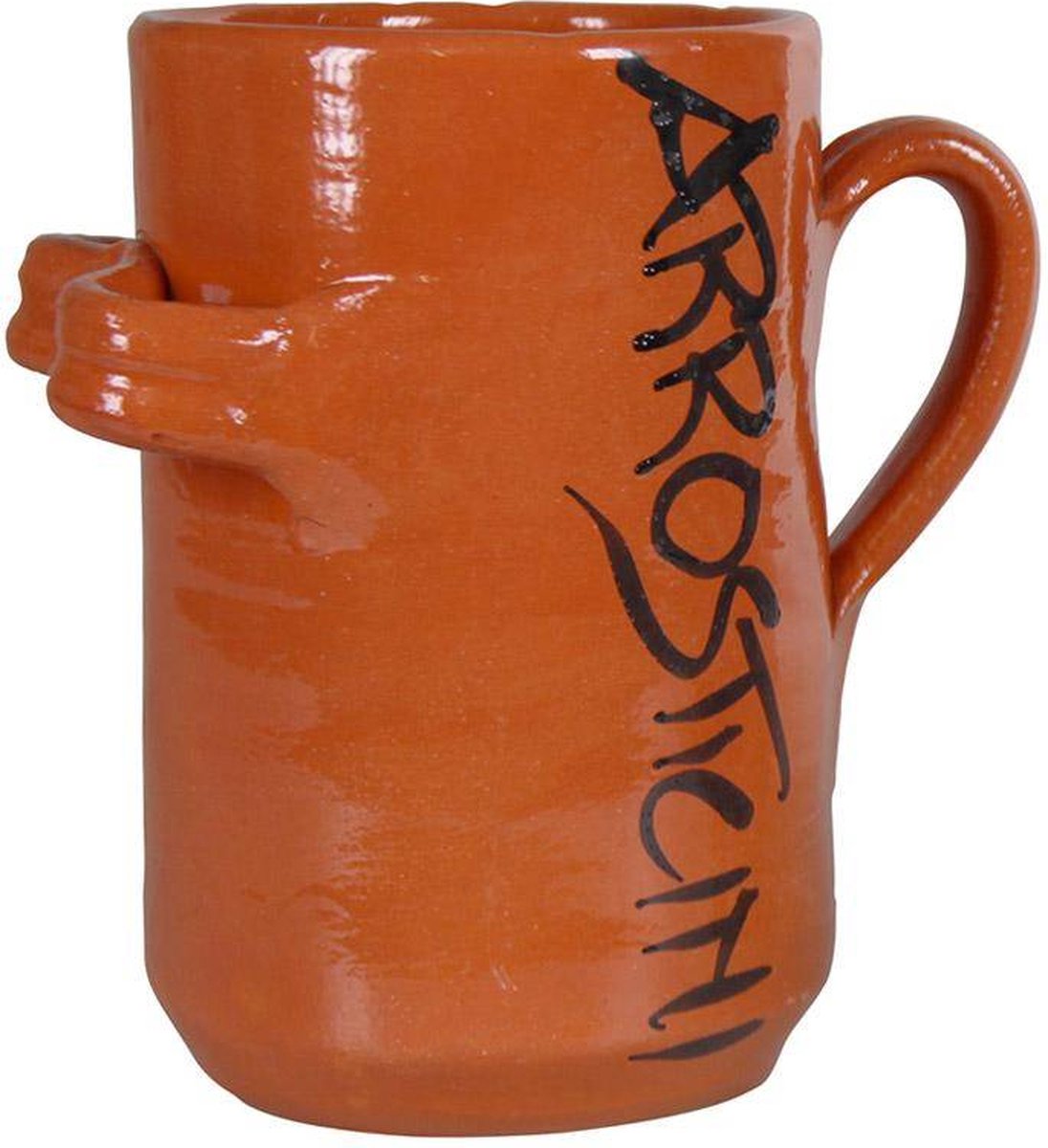 Spiedini Arrosticini Pot 20 Piccolo - Traditionele terracotta pot om ca. 20 arrosticini of (vlees)spiesjes warm uit te serveren - 18 cm hoog, 10 cm doorsnee - Materiaal: keramiek