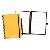 Bambook Colourful uitwisbaar notitieboek - Geel - Softcover - A5 - Pagina's: To-do-lijsten - Duurzaam, herbruikbaar whiteboard schrift - Met 1 gratis stift