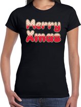 Merry xmas fout Kerst t-shirt - zwart - dames - Kerstkleding / Kerst outfit M