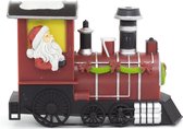 Locomotief met Kerstman - Kerst - Kerstmand - Met Ledverlichting - 18x12 cm