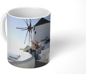 Mok - Windmolen op Santorini in Griekenland - 350 ML - Beker