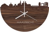 Skyline Klok Maastricht Notenhout - Ø 40 cm - Stil uurwerk - Wanddecoratie - Meer steden beschikbaar - Woonkamer idee - Woondecoratie - City Art - Steden kunst - Cadeau voor hem - Cadeau voor haar - Jubileum - Trouwerij - Housewarming -
