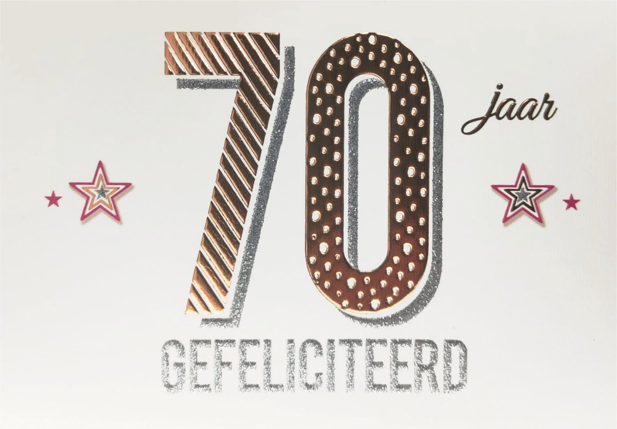 Kaart - Zizi - 70 Jaar, gefeliciteerd - ZZ34a