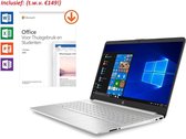 HP 15 inch Laptop - AMD Ryzen 5 - Zilver - Windows 10 (Gratis te updaten naar Windows 11 indien gewenst) / 16 GB RAM / 2000GB SSD / Tijdelijk met Gratis Office 2019 Home & Student t.w.v €149 