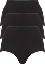 ten Cate Basic women maxi (3-pack) - dames slips hoge taille - zwart -  Maat: M