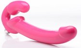 Revolver Vibrerende Strapless Strap-On XXL - Roze - Sextoys - Koppel Toys - Vibo's - Vibrator Speciaal