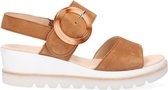 Gabor 645.1 Sandalen - Met Sleehak - Dames - Camel - Maat 42,5