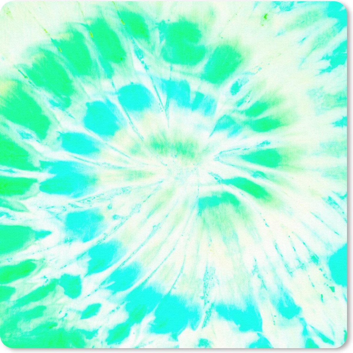 Muismat 20x20 cm - Mousepad Zomer - Tie dye - Blauw - Muismatten