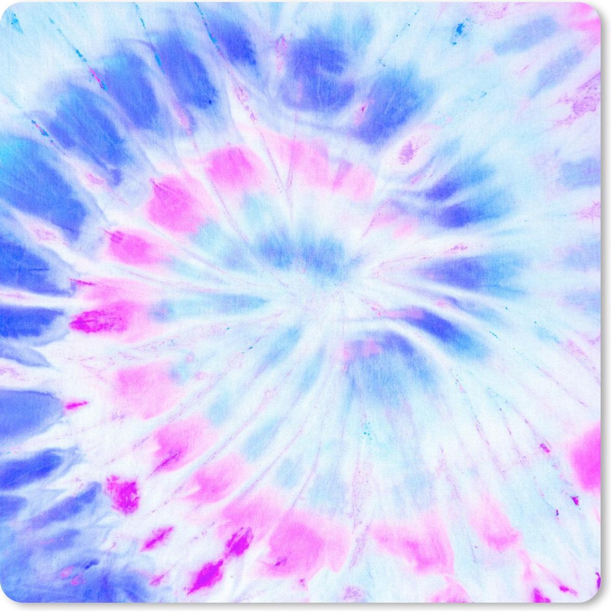 Muismat 20x20 cm - Mousepad Zomer - Tie dye - Paars - Muismatten
